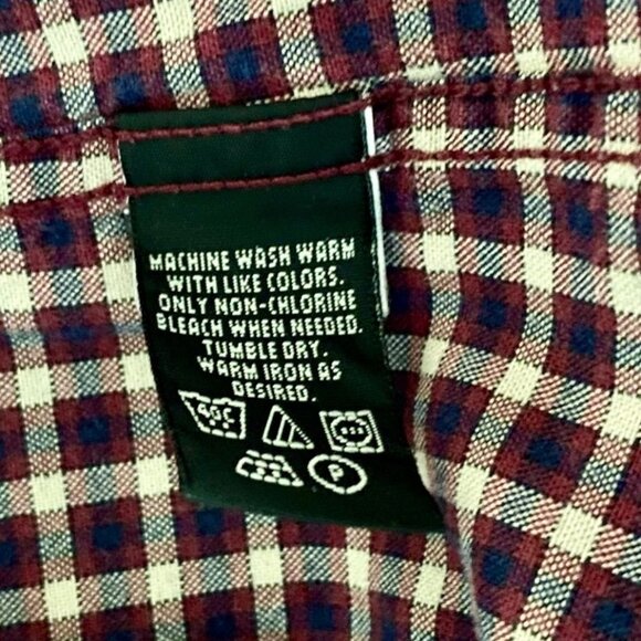 Eddie Bauer Long Sleeve Cotton Button Down Shirt Men's Large - Picture 7 of 8